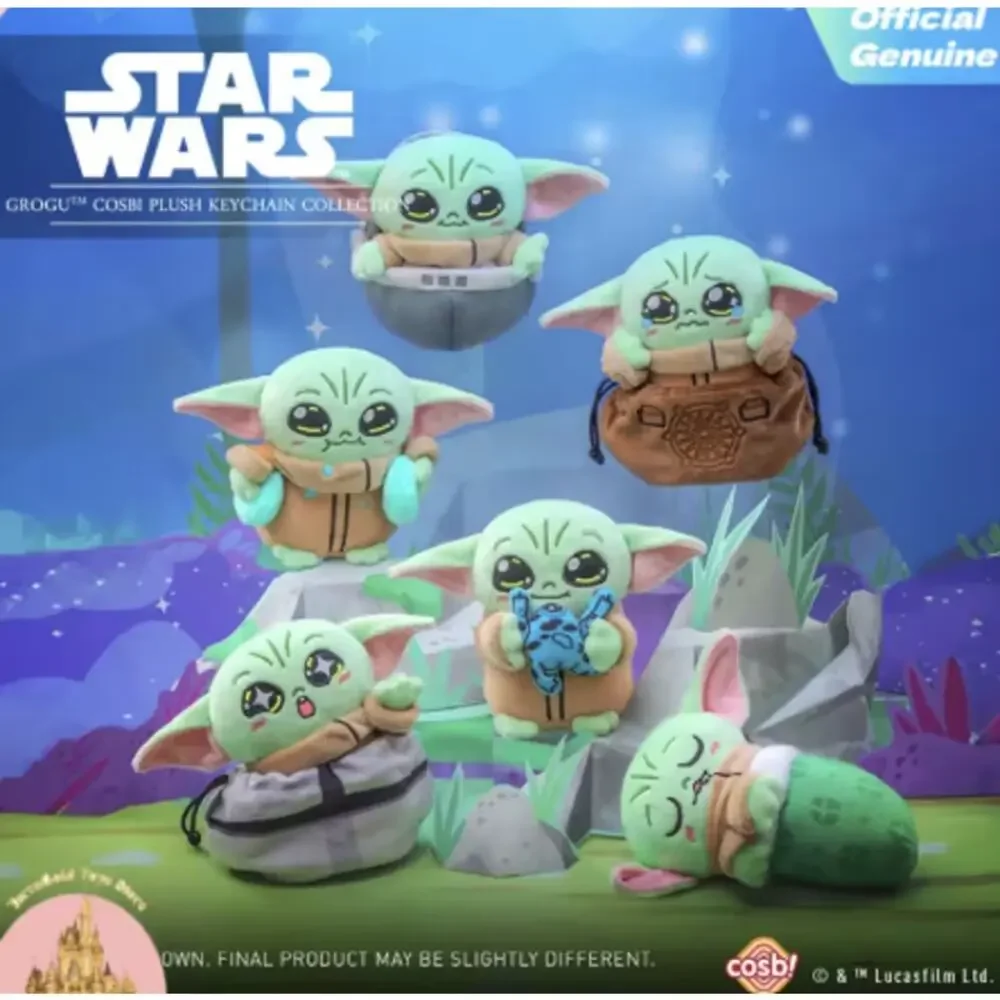 Disney x Star Wars x Cosbi Mandalorian & Grogu Plush Keychain/Charm, Froggy, New